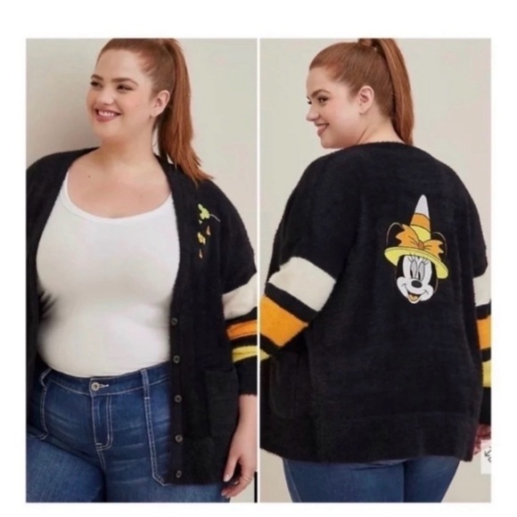 torrid Sweaters - TORRID Disney Halloween Minnie Mouse Cardigan Sweater